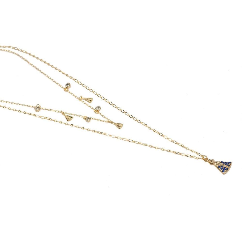 Colar Duplo Nossa Senhora - Dourado