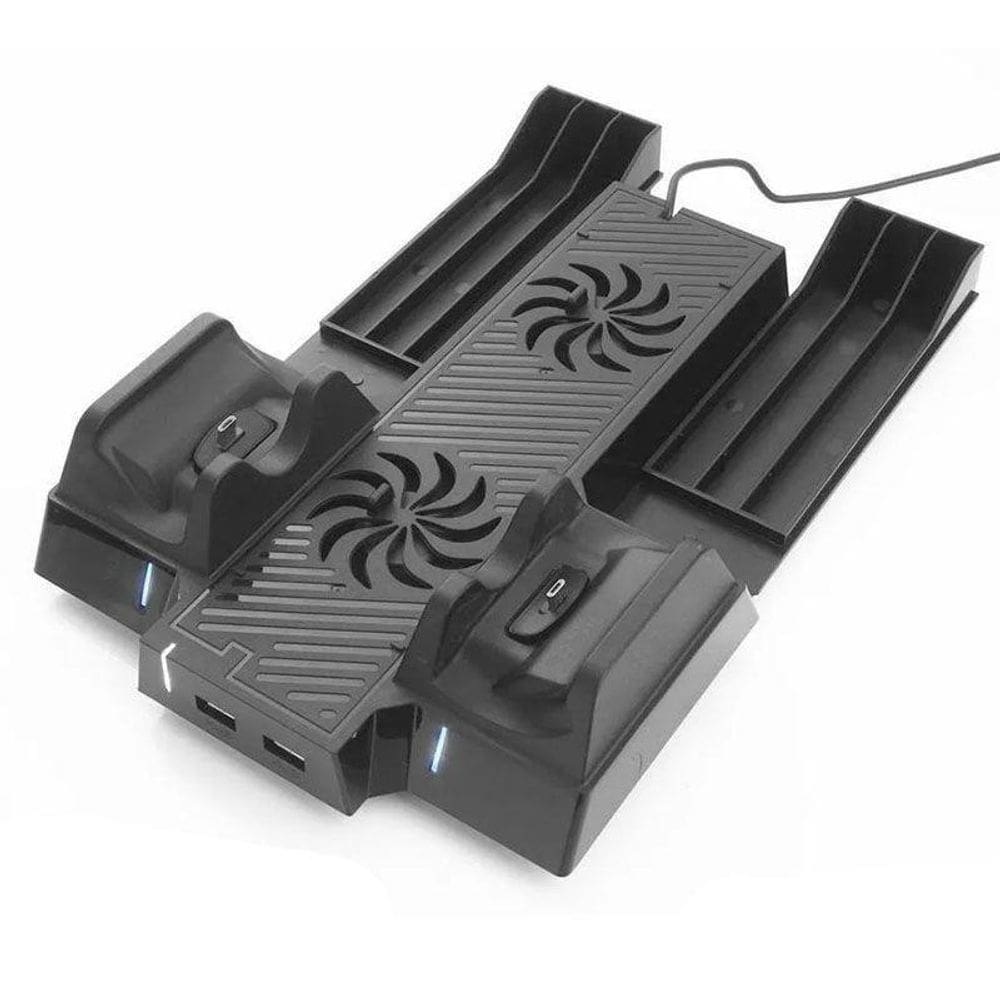 Suporte Base Vertical 4 Em 1 Xbox One X Com Cooler