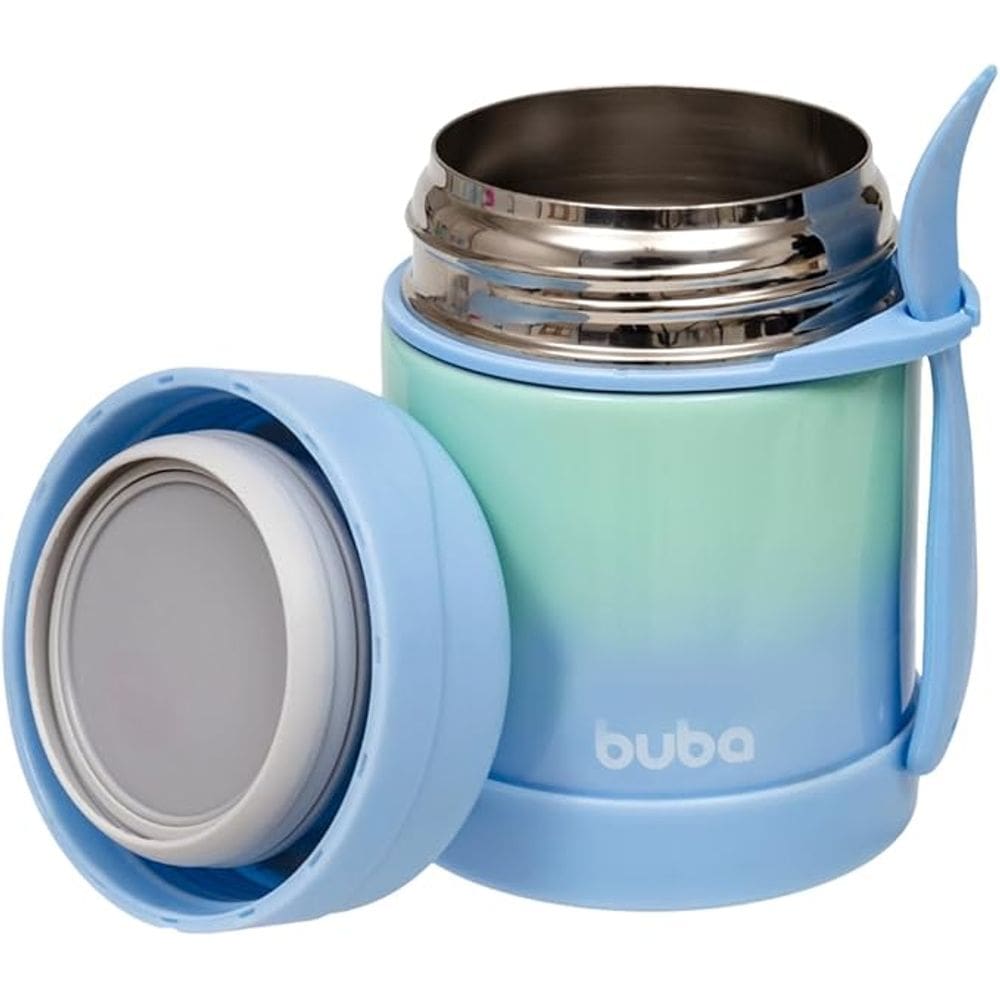 Pote Térmico c/ Colher Degradê Azul Buba