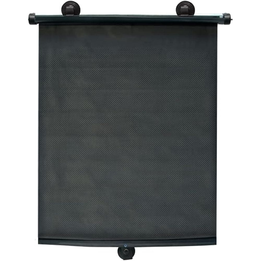 Protetor Solar PVC Retrátil c/ Ventosas p/ Carro Preto Buba