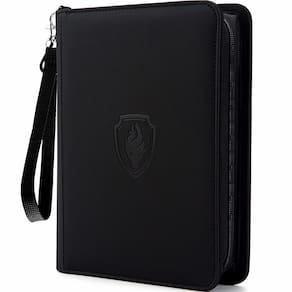 Encadernador de cartões Fabmaker Premium com 4 bolsos com zíper para 320 cartões