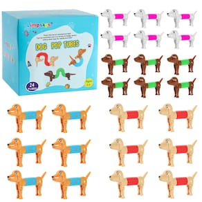 Brinquedos sensoriais Pop Tubes Toy Dog Robot Dog Fidget para crianças