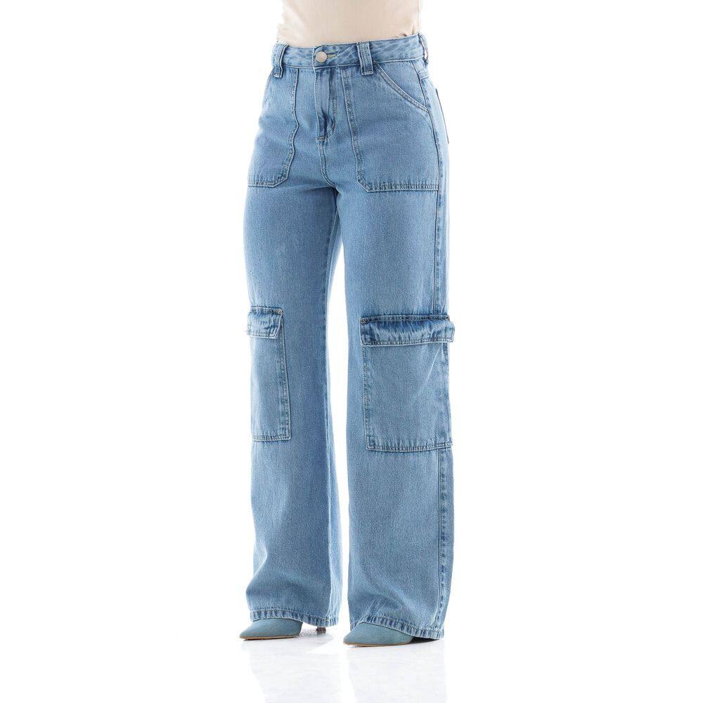 Calça Jeans Feminina Arauto Wide Leg