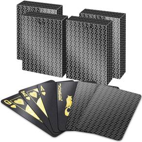 Cartões de baralho impermeáveis BIERDORF Durable Plastic, pacote com 4