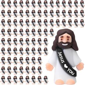 Toy Bememo Little Jesus Figures Easter 100 peças de borracha 3,5 cm