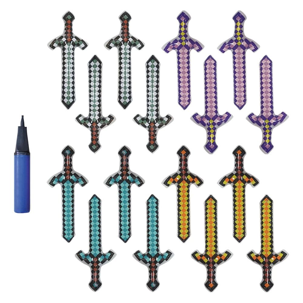 Espada inflável Mkork & FZSX Pixel Party Favors (17 unidades/caixa)