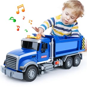 Caminhão basculante de brinquedo Dwi Dowellin Toddler para meninos de 3 a 5 anos com luzes