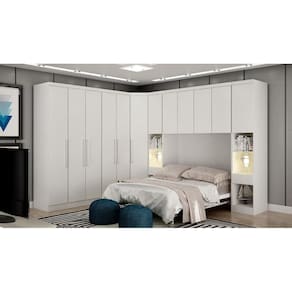 Modulado Casal Completo 6 Portas 8 Gavetas - Linea-Branco - Móveis Novo Horizonte