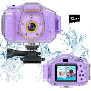 Câmera subaquática impermeável Agoigo Kids 5MP 1080P HD