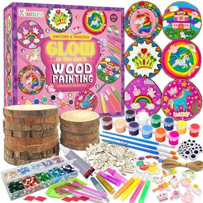 Kit de pintura em madeira klmars Unicorn Themed Glow in The Dark