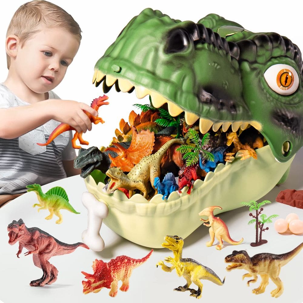 Brinquedos de dinossauro RISUNTOY Realistic Jurassic Figures 45 unidades
