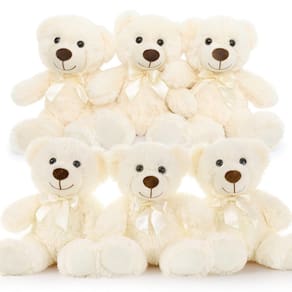 Teddy Bear MoriSmos, pacote com 6 polegadas, a granel, de 14 polegadas para chá de bebê para crianças