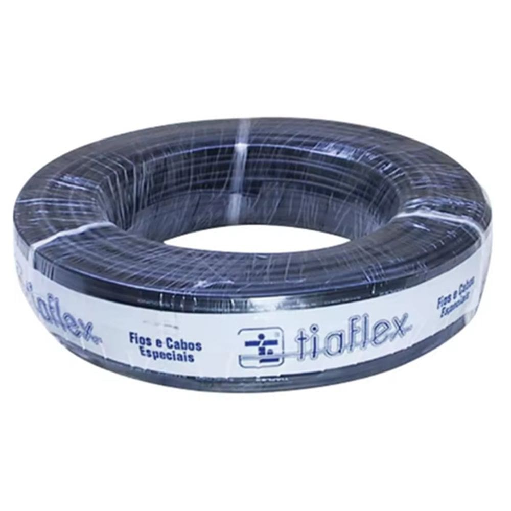 Cabo Áudio Frequência Guitarra 1X0,20Mm2 Pr Rl 100M Tiaflex