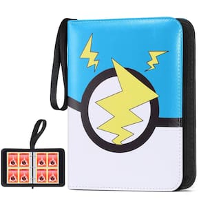 Encadernador de cartas FAMOMI, colecionador de cartas colecionáveis de 4 bolsos, azul