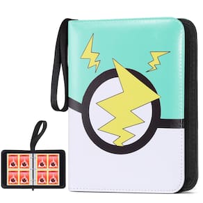 Encadernador de cartas FAMOMI, colecionador de cartas colecionáveis de 4 bolsos, verde