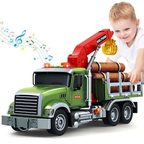 Toy Farm Logging Truck Bstoyder para crianças de 3 a 8 anos com guindaste