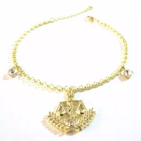 Pulseira Nutrição Com Ponto de Luz Belíssima Folheado 18k