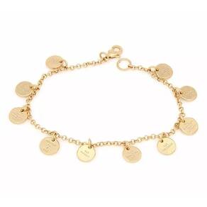 Pulseira 10 Mandamentos Religiosa Folheado a Ouro 18k