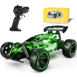 RC Car Tecnock, escala 1:18 com luzes LED, 20 km/h de velocidade, presente para crianças
