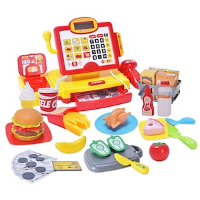 Calculadora Pretend Play: caixa registradora com scanner FS Toys