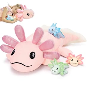 Bicho de pelúcia MaoGolan Axolotl com bebês de 80 cm rosa