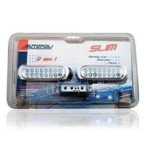 Farol de Milha Strobo Slim 16 Leds Vermelho Corpo Cromado
