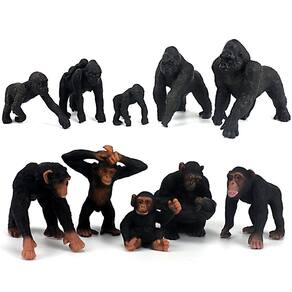 Conjunto de bonecos de brinquedo FUNSHOWCASE African Jungle Animals de 10 peças