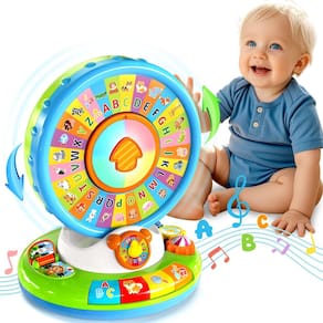 Learning Toy Duchong Alphabet Zoo Spin Sing para crianças de 1 a 3 anos