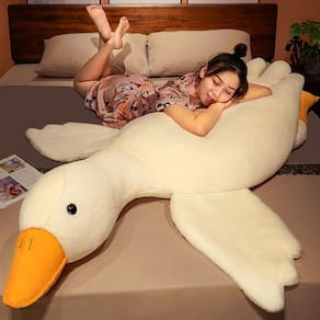 Almofada de pelúcia para bichos de pelúcia Srutirbo Giant White Goose 130cm