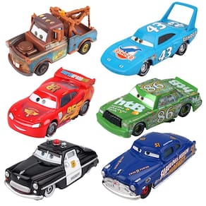 Conjunto de carros de brinquedo Creekdie 6 peças 1:55 Diecast Mater Chick Hicks