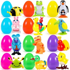 Ovos de Páscoa cheios de brinquedos de enrolar 12 unidades Yeahbeer
