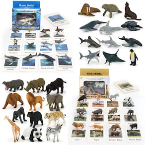 Brinquedo de aprendizagem e educação MIKNEKE 24 estatuetas de animais pequenos