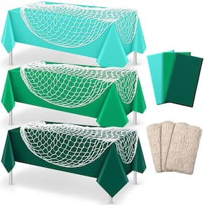 Conjunto decorativo de rede para peixes e toalhas de mesa, tipo de unidade: 6 unidades