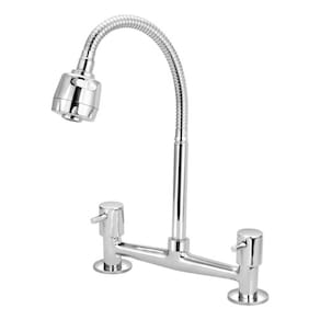 Torneira De Mesa Cozinha Gourmet Com Misturador Steel Flex
