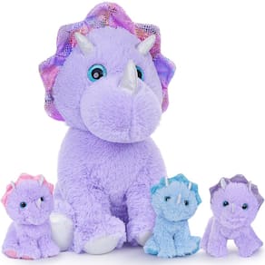 Conjunto de bichos de pelúcia MaoGolan Dinosaur para meninas com 4 pelúcias