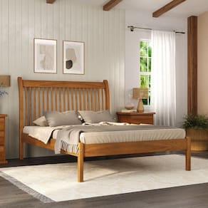 Cama Queen em Madeira Maciça Napoli Móveis Nathalia