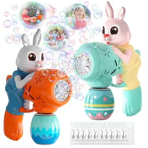 Máquina de bolhas Bubble Guns IFLOVE Rabbit Bubble com 10 soluções, 2 unidades