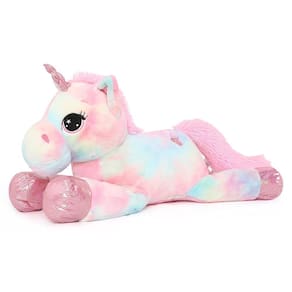 Pelúcia de bicho de pelúcia Tezituor Giant Unicorn de 32 polegadas para crianças