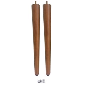 Kit 2 Pé Palito 70Cm Sofá Mesa Marrom Claro + Bucha