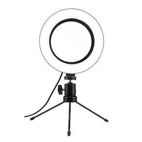 Ring Light De Mesa Iluminador De Led Tripé 6 Polegadas 16Cm