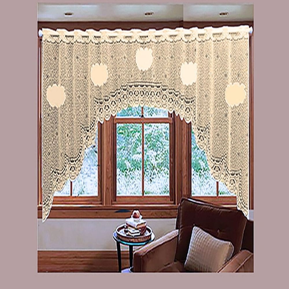 Cortina Bando Renda Cascata Nuvem Lisa