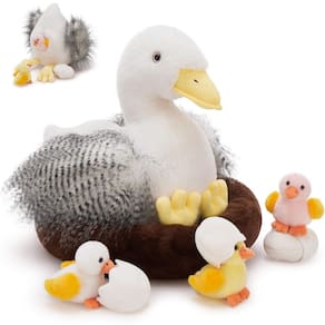 Conjunto de bichos de pelúcia BENINY Duck com 3 patinhos e 3 ovos