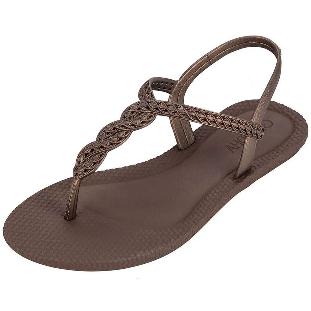 Sandalia Feminina Rasteira Dedo Todo Dia Elegante Grendha