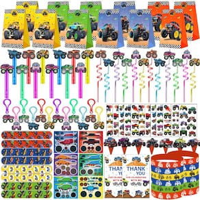 Conjunto de lembrancinhas PLOUGVI 232 unidades para aniversário de Monster Truck