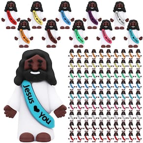 Mini estatuetas de Jesus Negro Bememo, 100 unidades de presentes religiosos
