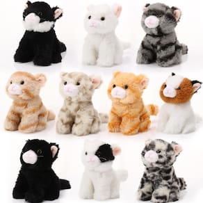 Bichos de pelúcia Lenwen Cat, 10 unidades de gatinhos de pelúcia macios de 12 a 14 cm
