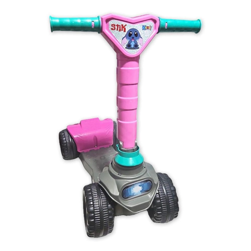 Patinete Infantil Ajuste De Altura Dobrável 4 Rodas Kendy