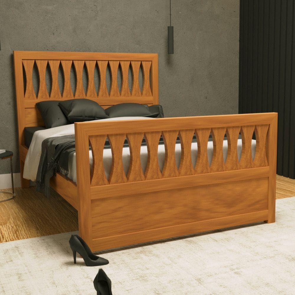 Cama Queen em Madeira Maciça Turin Móveis Nathalia