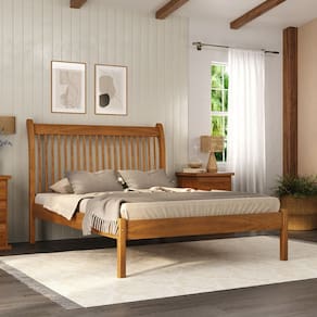 Cama King em Madeira Maciça Napoli Móveis Nathalia