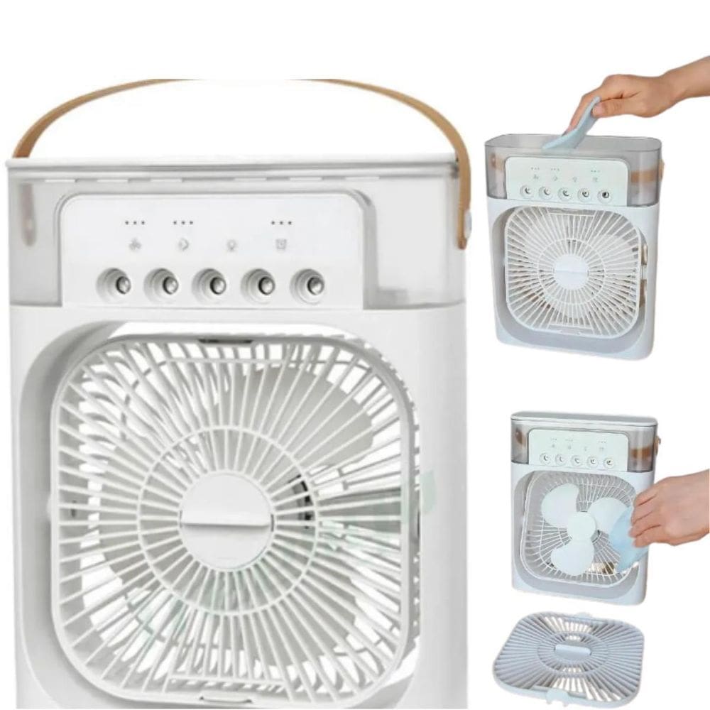 Compacto Ventilador Mini Branco De Mesa